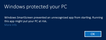 Alerta Windows 8 SmartScreen